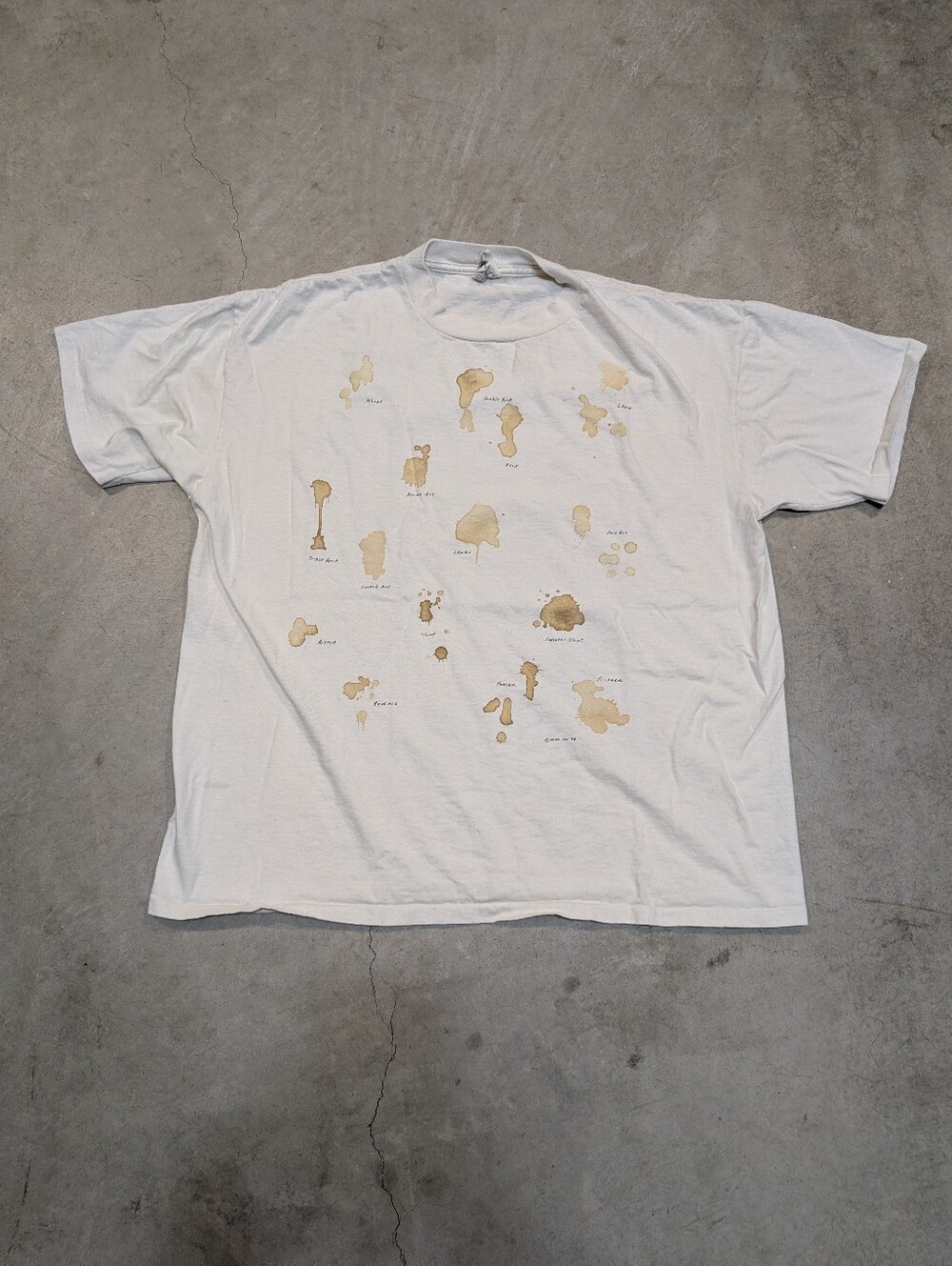 VTG '96 Oneita Beer Stains Shirt Single Stitch Mens XL Ming Inc